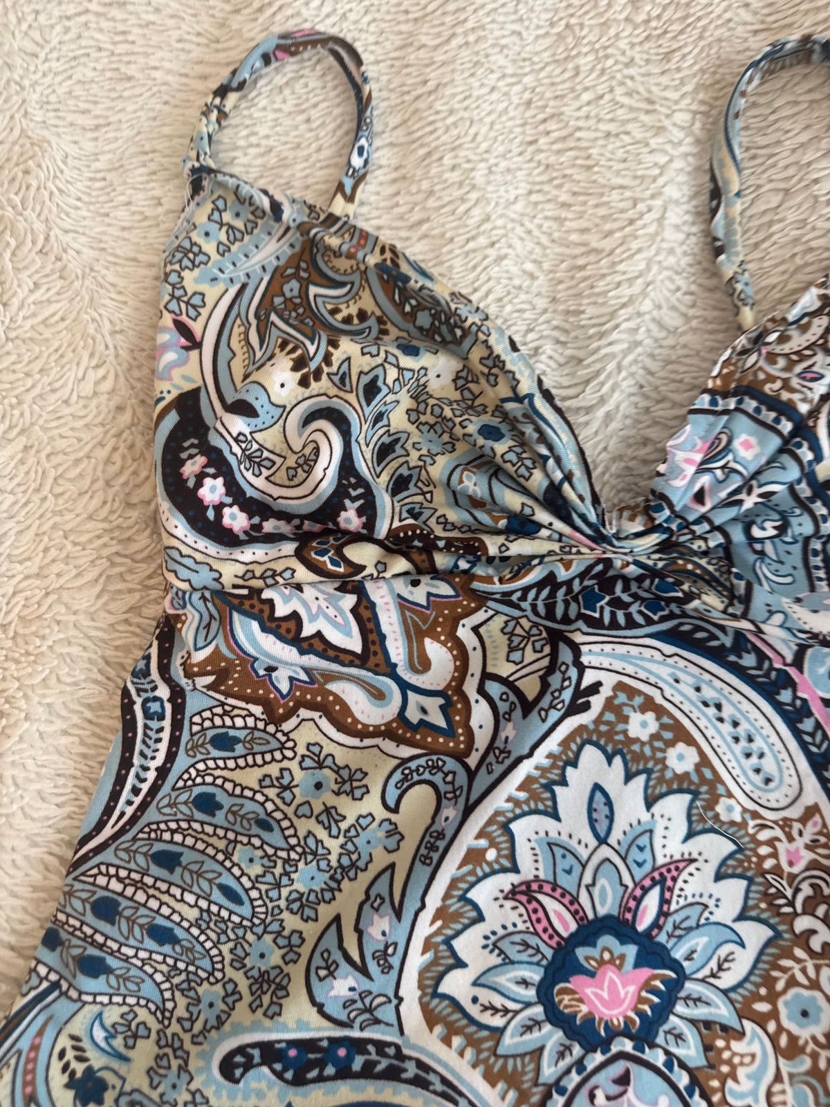 Paisley Cami Top with Ruching