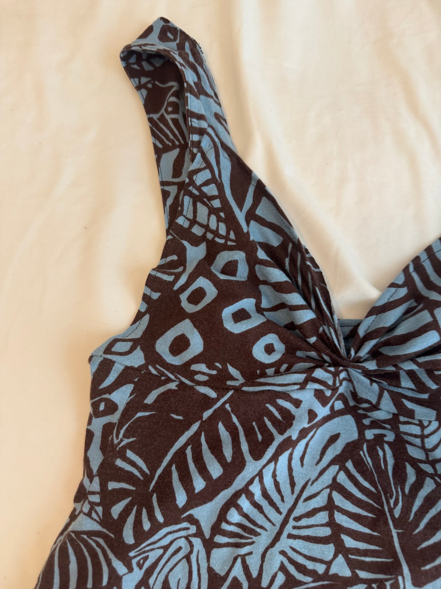 Dark Blue Floral Top