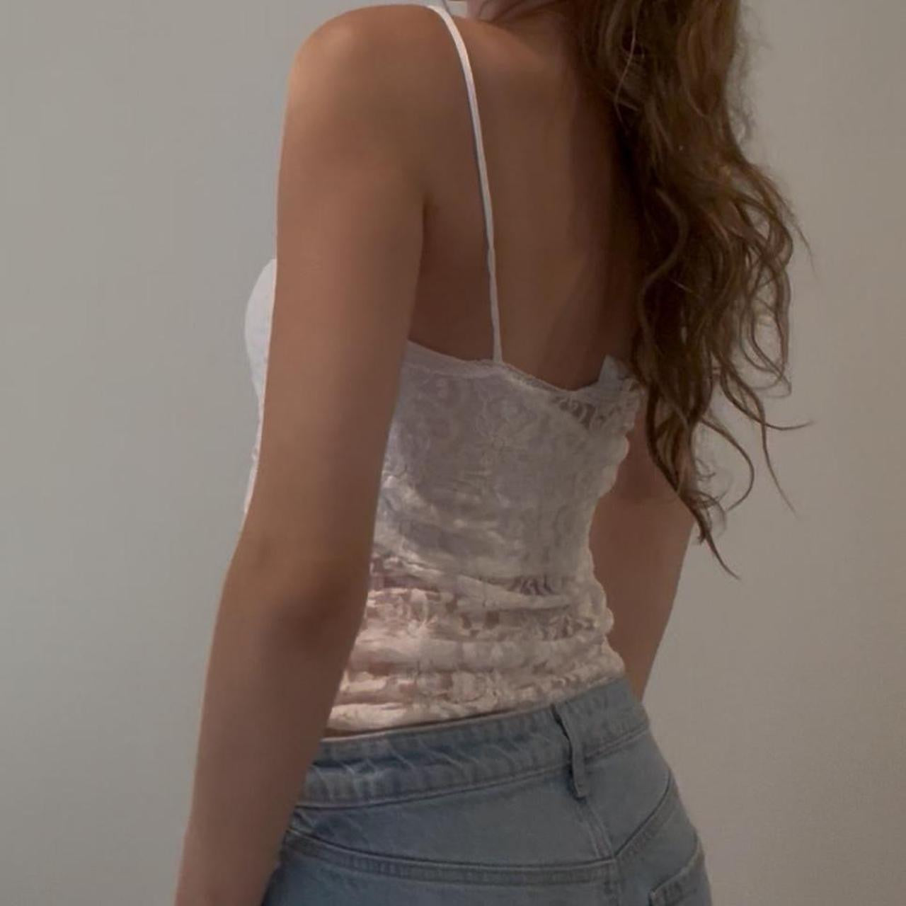 Lace Cami Top with Dainty Sequins