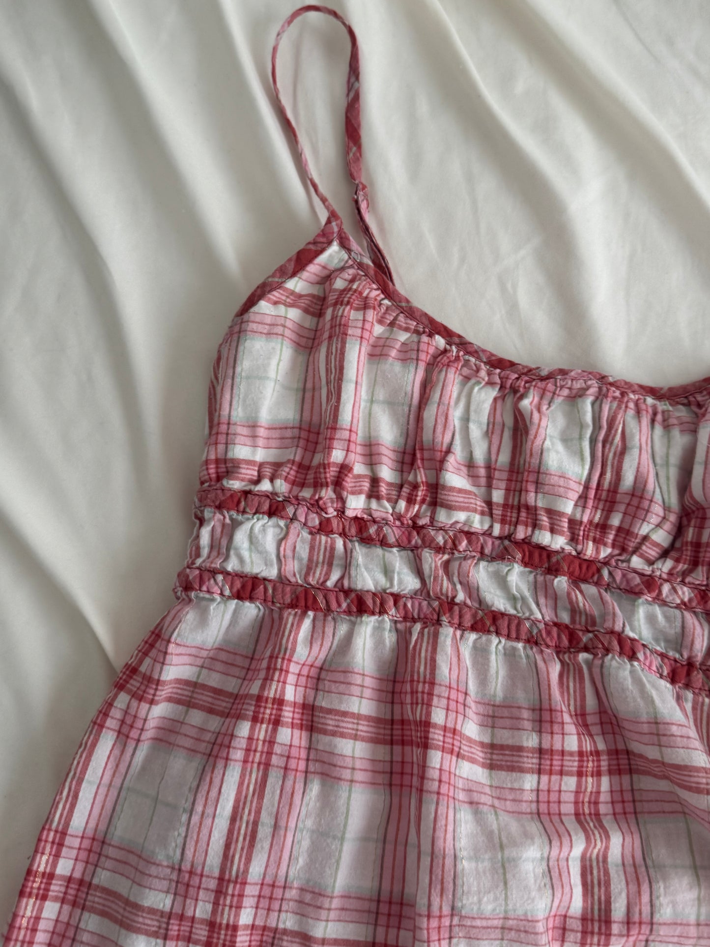 Red and Pink Plaid Cami
