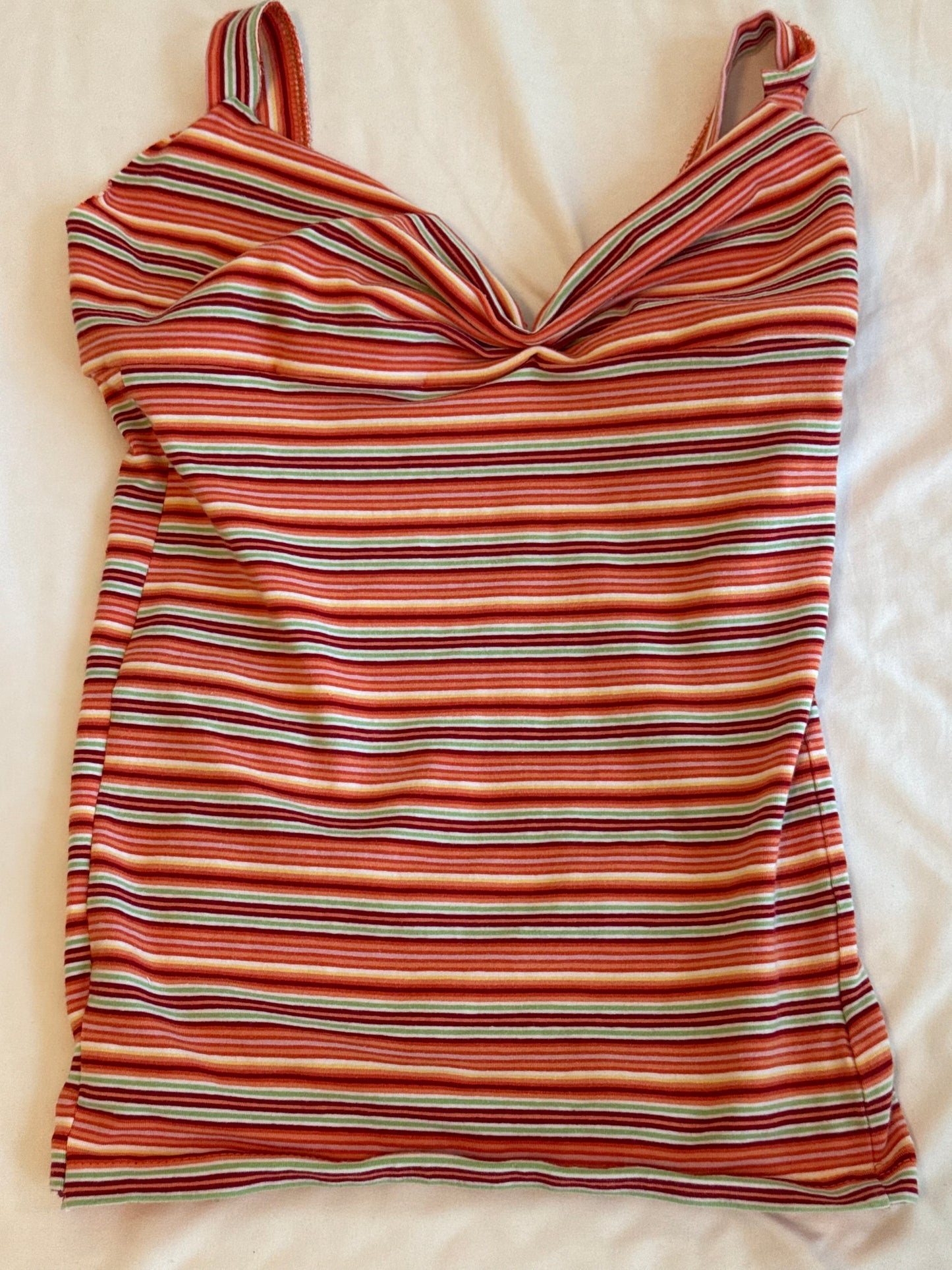 Orange Striped Cami Top