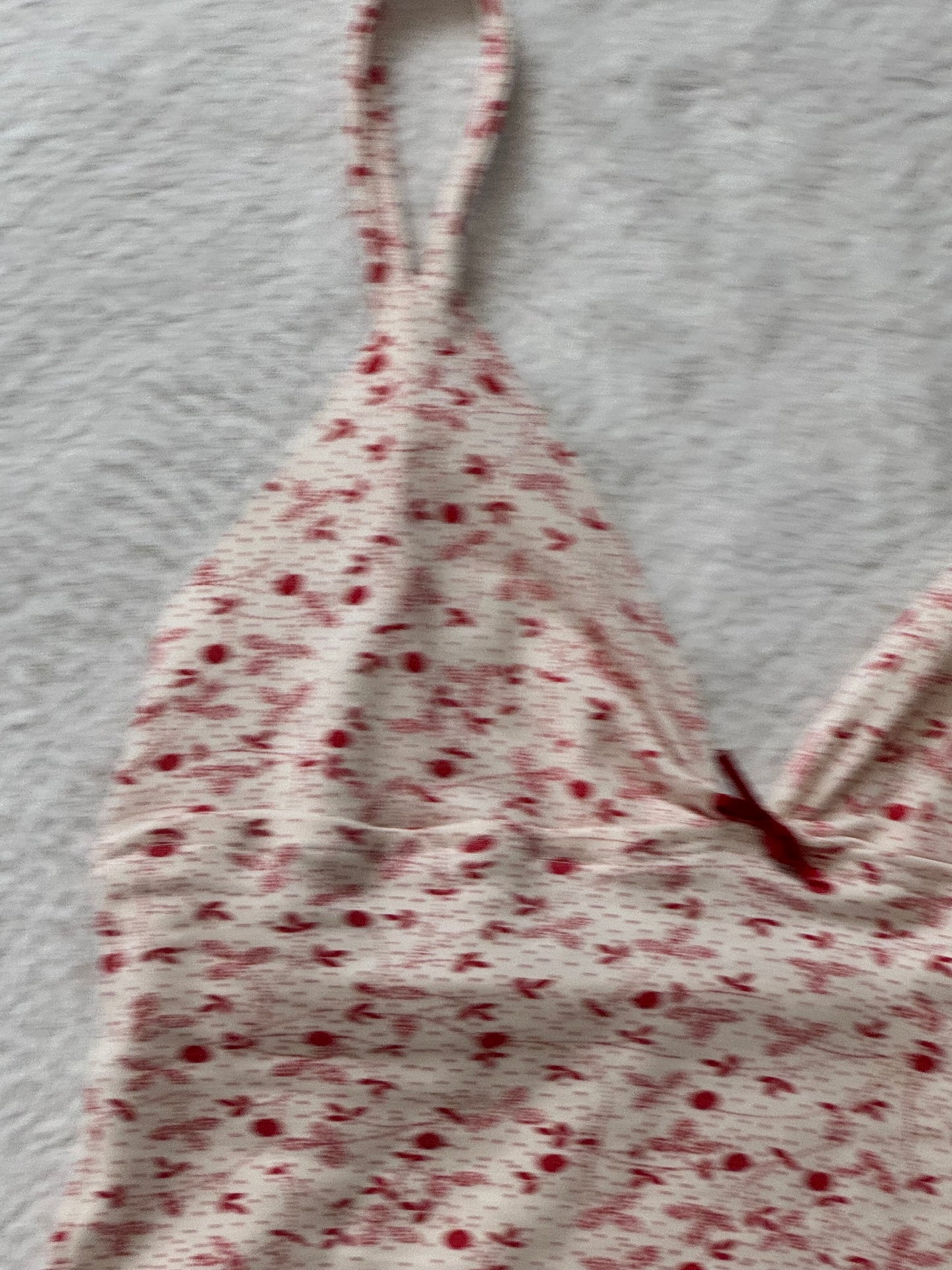 Cherry Patterned V-Neck Cami